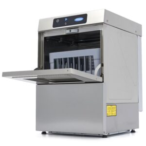 Podstavná umývačka – na sklo, s odtokovým, oplachovacím a dávkovacím čerpadlom, digitálny displej, rozmer koša 35 x 35 cm, napájanie 230 V