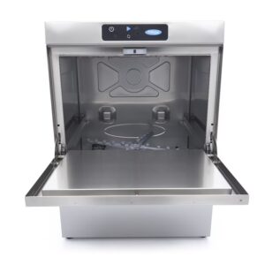 Podpultová gastro umývačka – rozmer koša 50x50 cm, odpadové odtokové čerpadlo, dávkovač oplachu, dávkovacia pumpa chémie, digitálny systém, napájanie 230 V