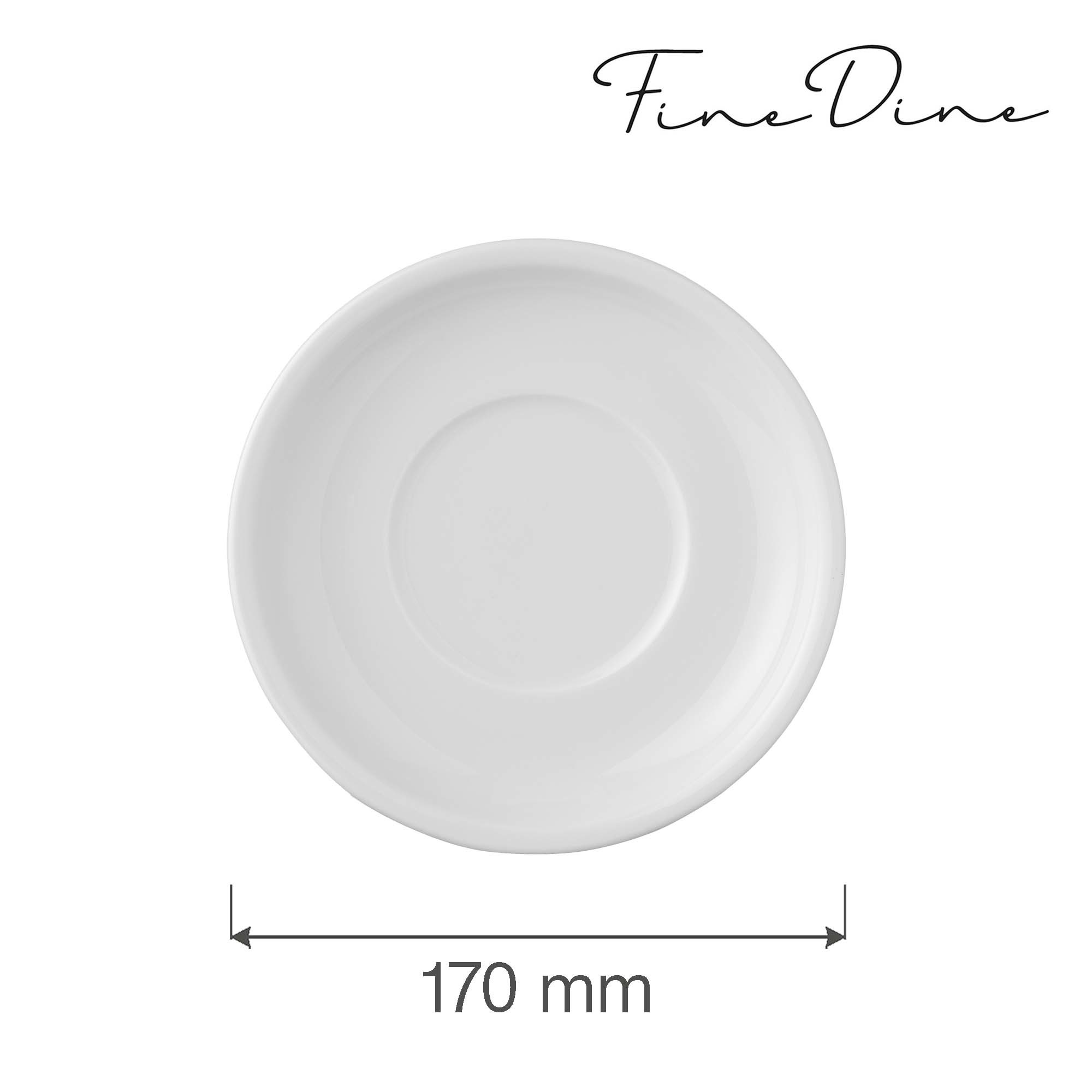 Široká podšálka na bujónovú misku Bianco — 170 mm