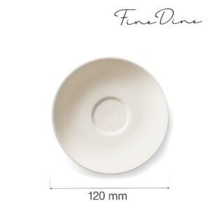 Porcelánová podšálka Crema — na stohovateľnú šálku na espresso, 120 mm