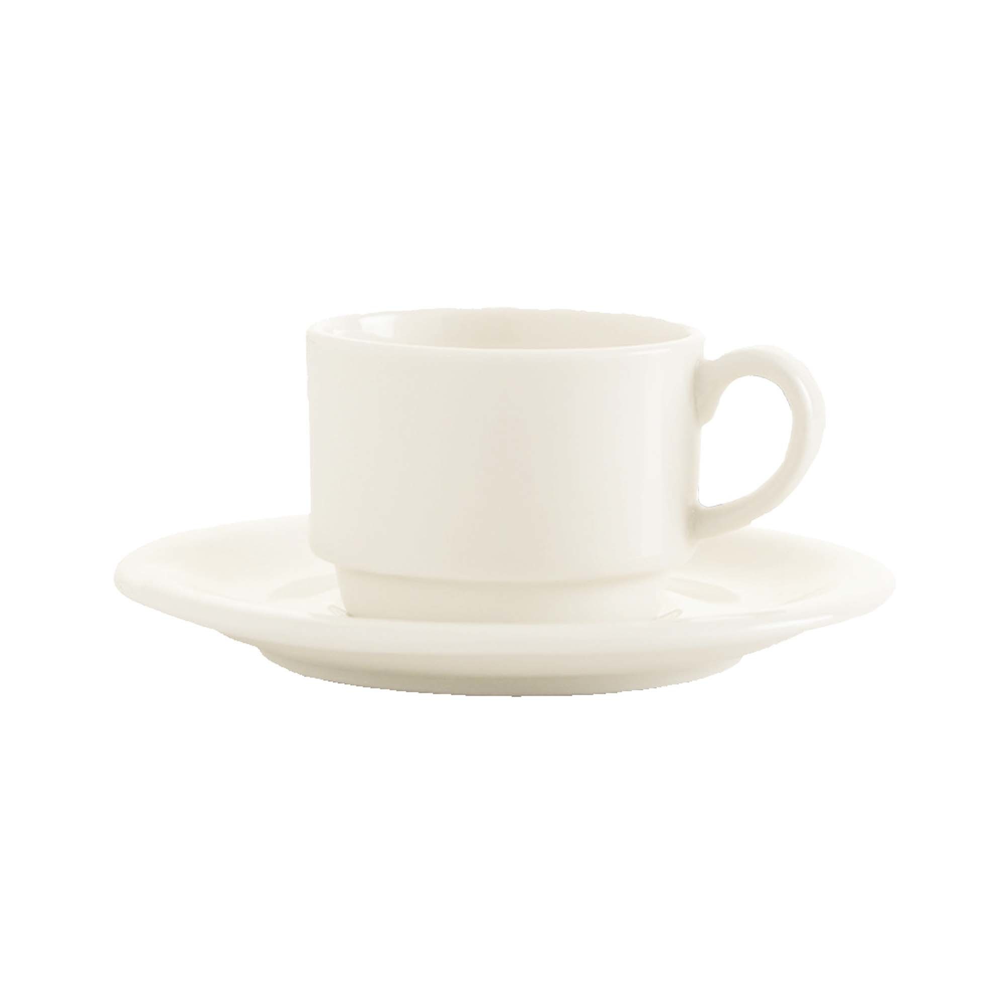 Porcelánová podšálka Crema — na stohovateľnú šálku na espresso, 120 mm – Obrázok 3