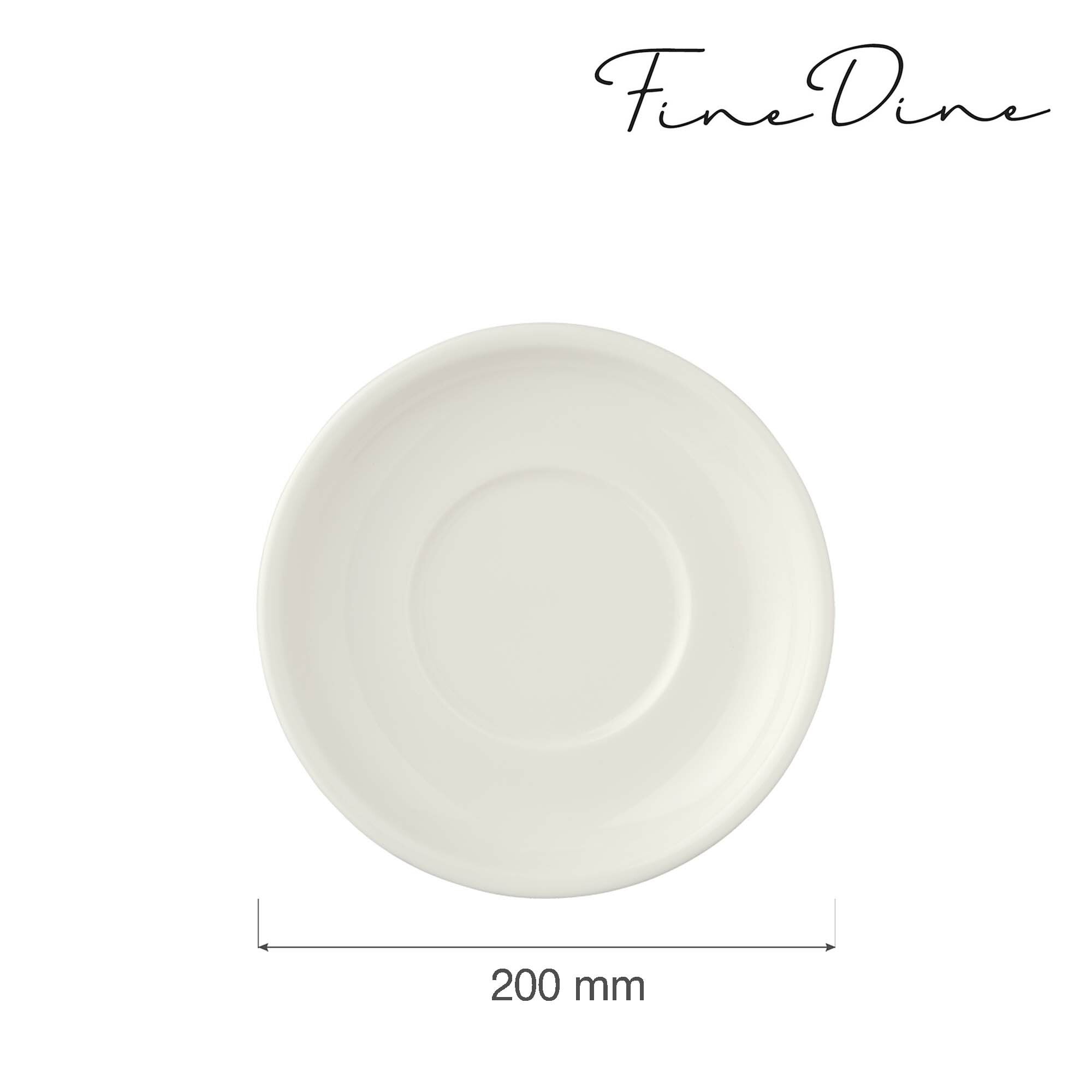 Porcelánová podšálka Crema — do omáčnika, 200 mm