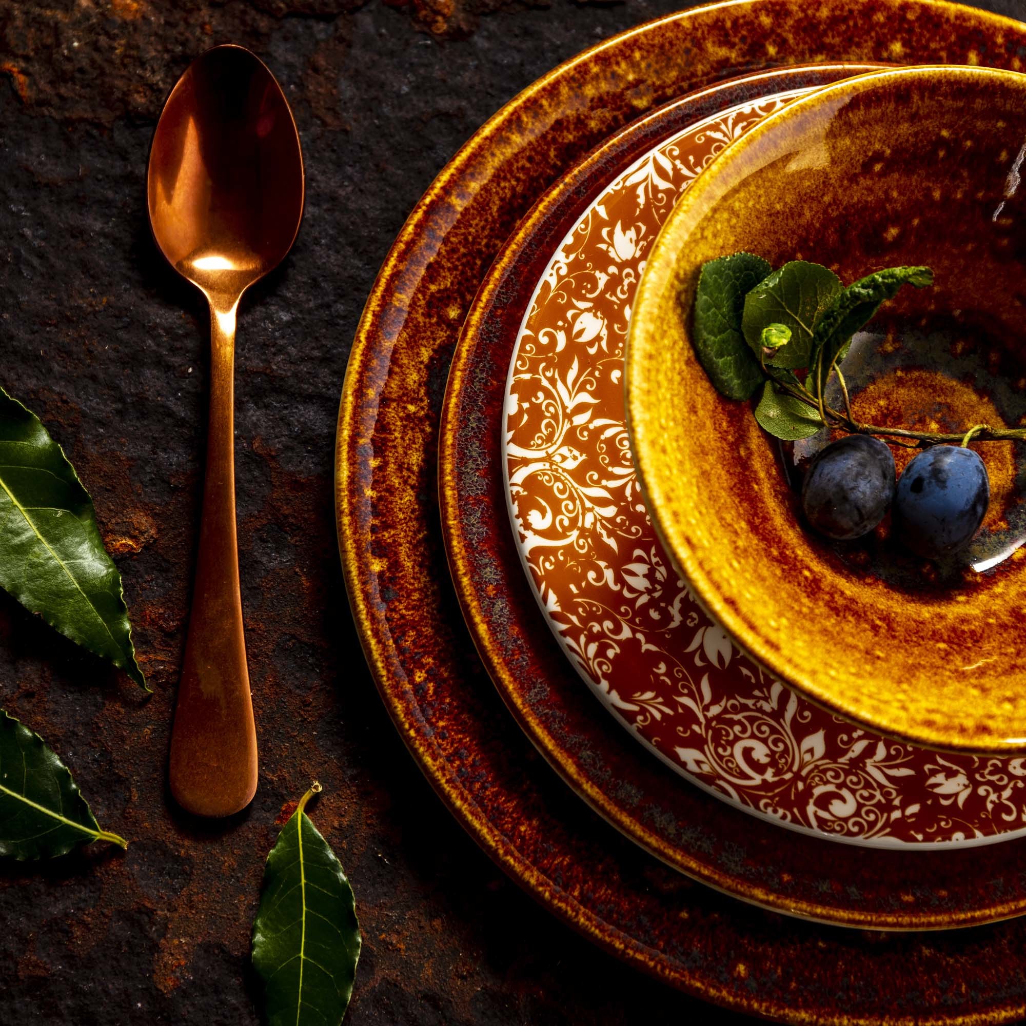 Porcelánová podšálka Vesuvius Amber, 125 mm, 1 ks – Obrázok 4