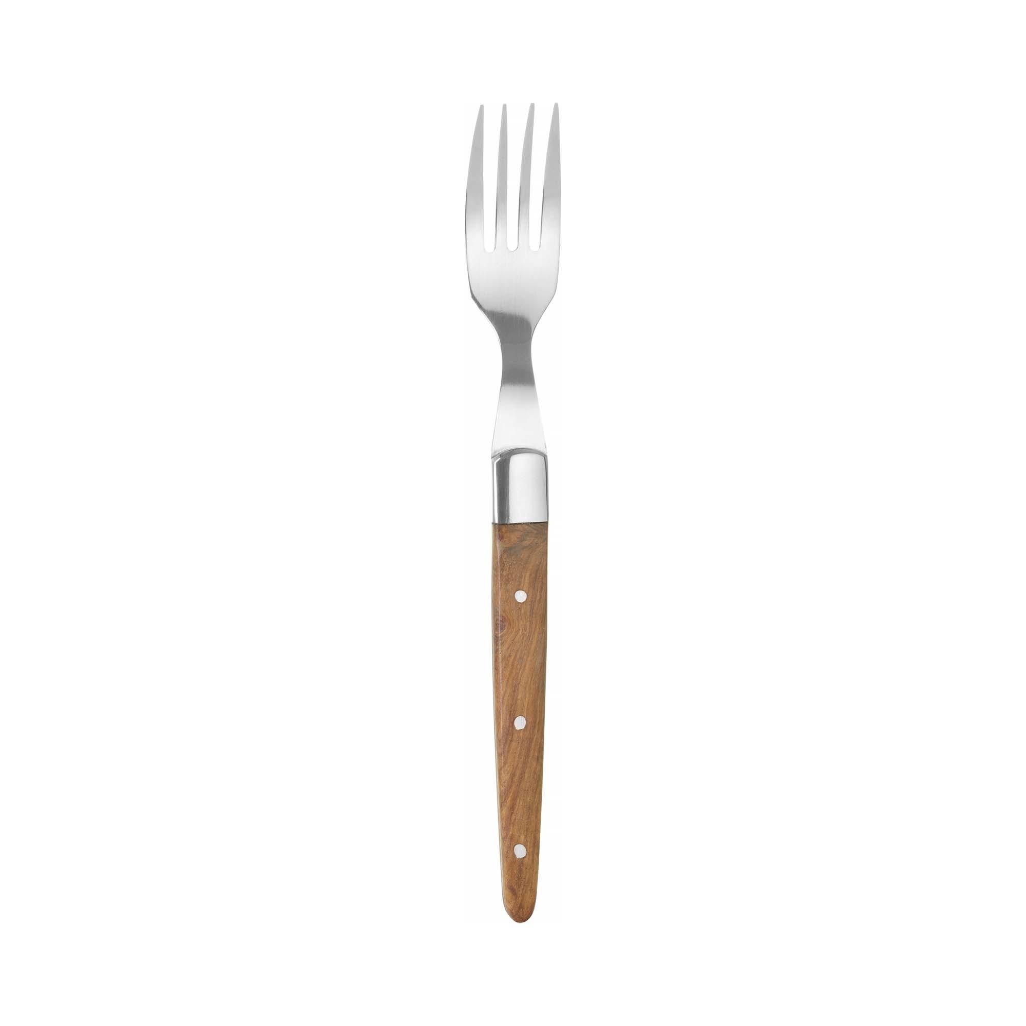 Steaková vidlička, 210 mm, Ružové drevo, sada 6 ks – Obrázok 2