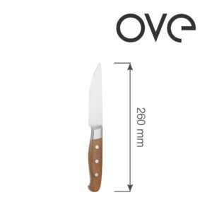 Steakový nôž, 260 mm, Ružové drevo, sada 6 ks