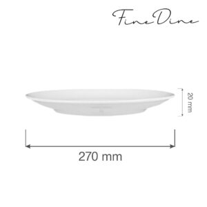 Moderný tanier bez okraja Bianco — 270 mm