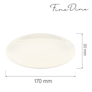 Moderný tanier bez okraja Crema — 170 mm