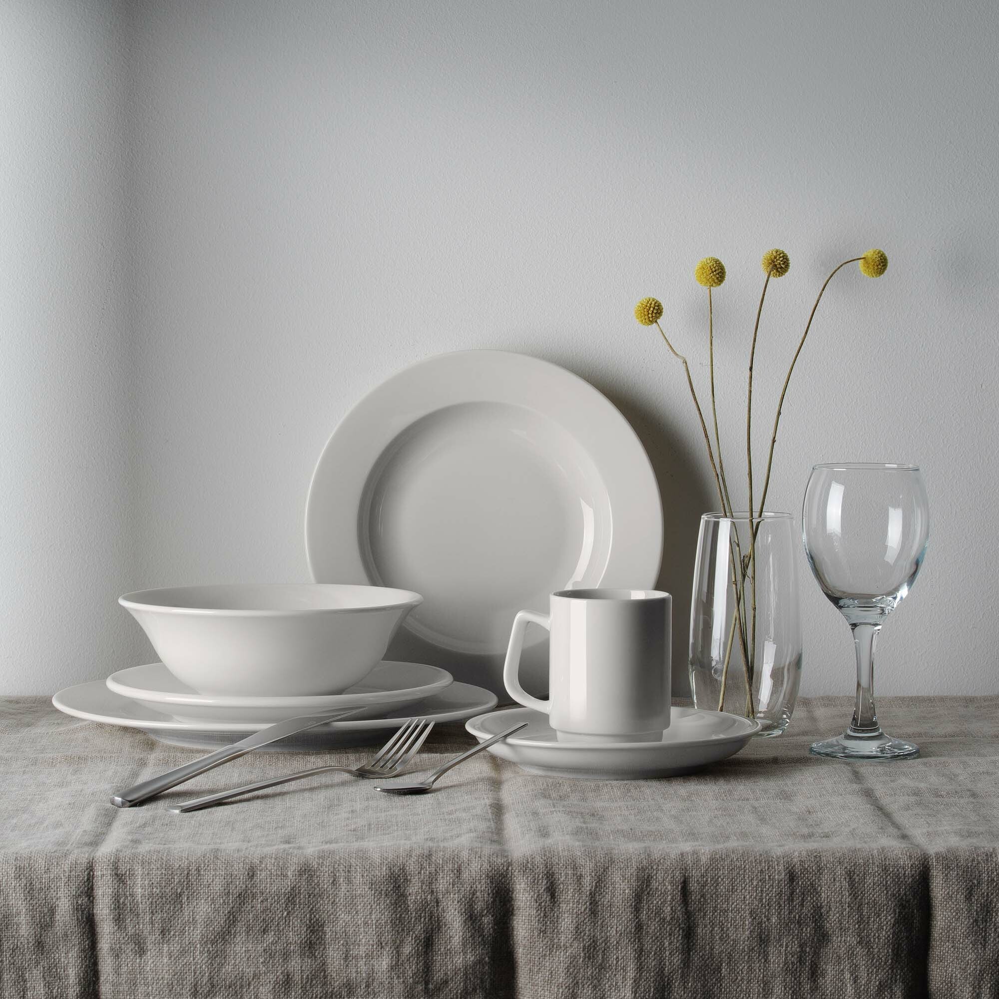 Moderný tanier bez okraja Crema — 170 mm – Obrázok 4