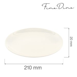 Moderný tanier bez okraja Crema — 210 mm