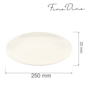 Hladký tanier bez okraja Crema, 250 mm