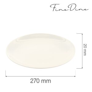 Moderný tanier bez okraja Crema — 270 mm