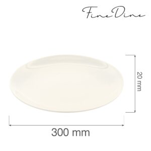 Moderný tanier bez okraja Crema — 300 mm