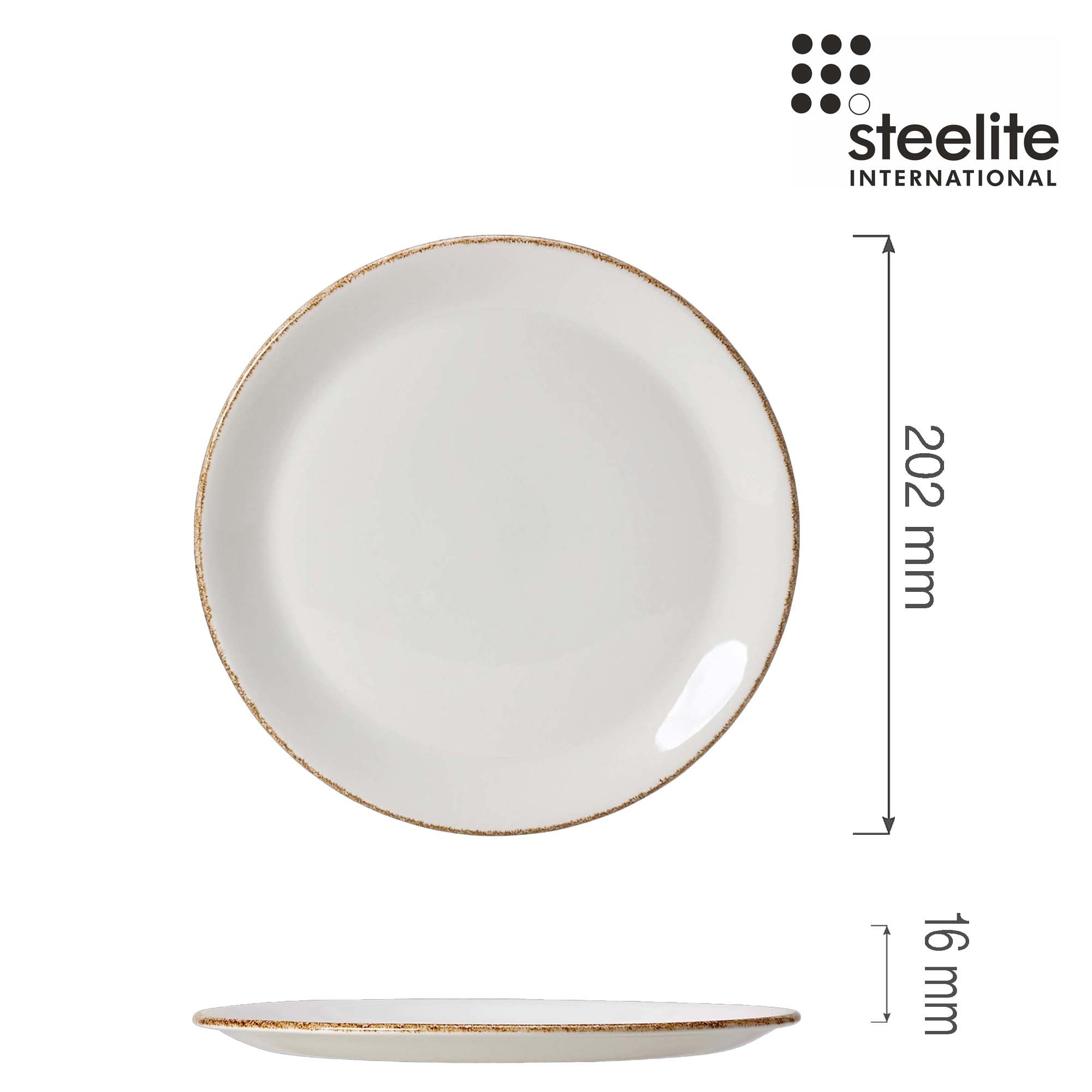 Porcelánový jedálenský tanier plytký Brown Dapple, 202 mm, 1 ks