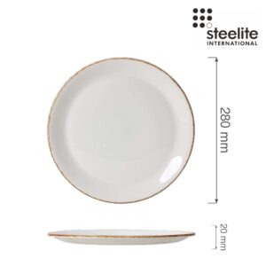 Porcelánový jedálenský tanier plytký Brown Dapple, 280 mm, 1 ks
