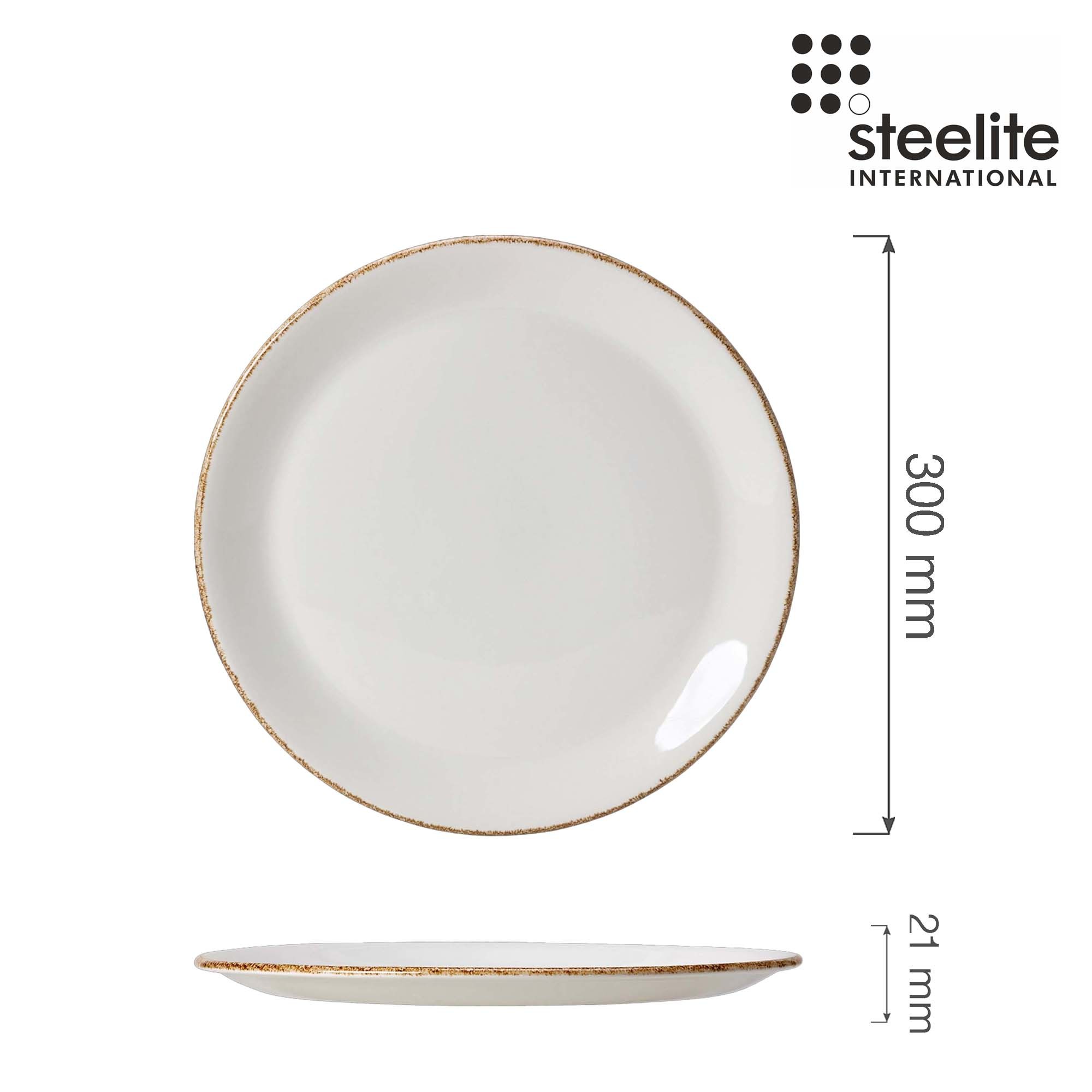 Porcelánový jedálenský tanier plytký Brown Dapple, 300 mm, 1 ks