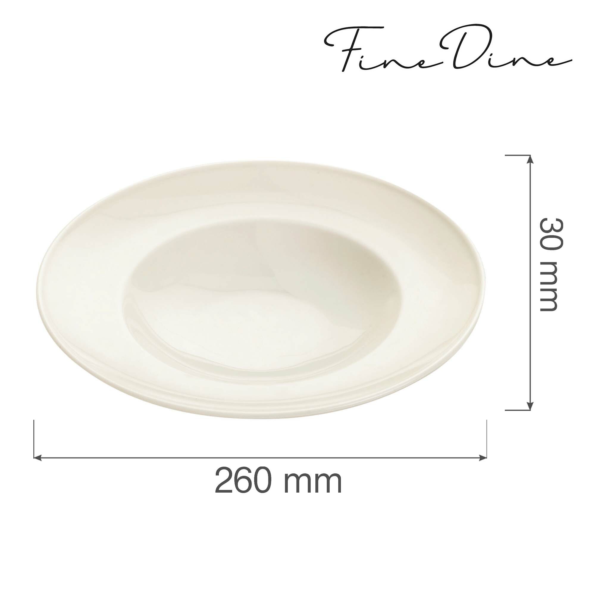 Široký tanier na pastu Crema — 260 mm