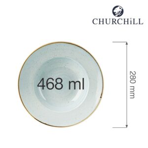 Široký tanier na cestoviny Stonecast Duck Egg Blue, 280 mm, 1 ks