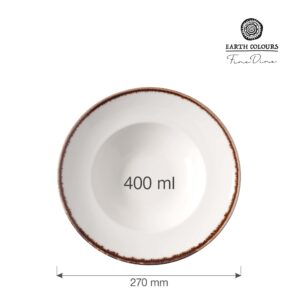 Široký hlboký tanier na pastu Vanilla, 270 mm, 400 ml, 1 ks