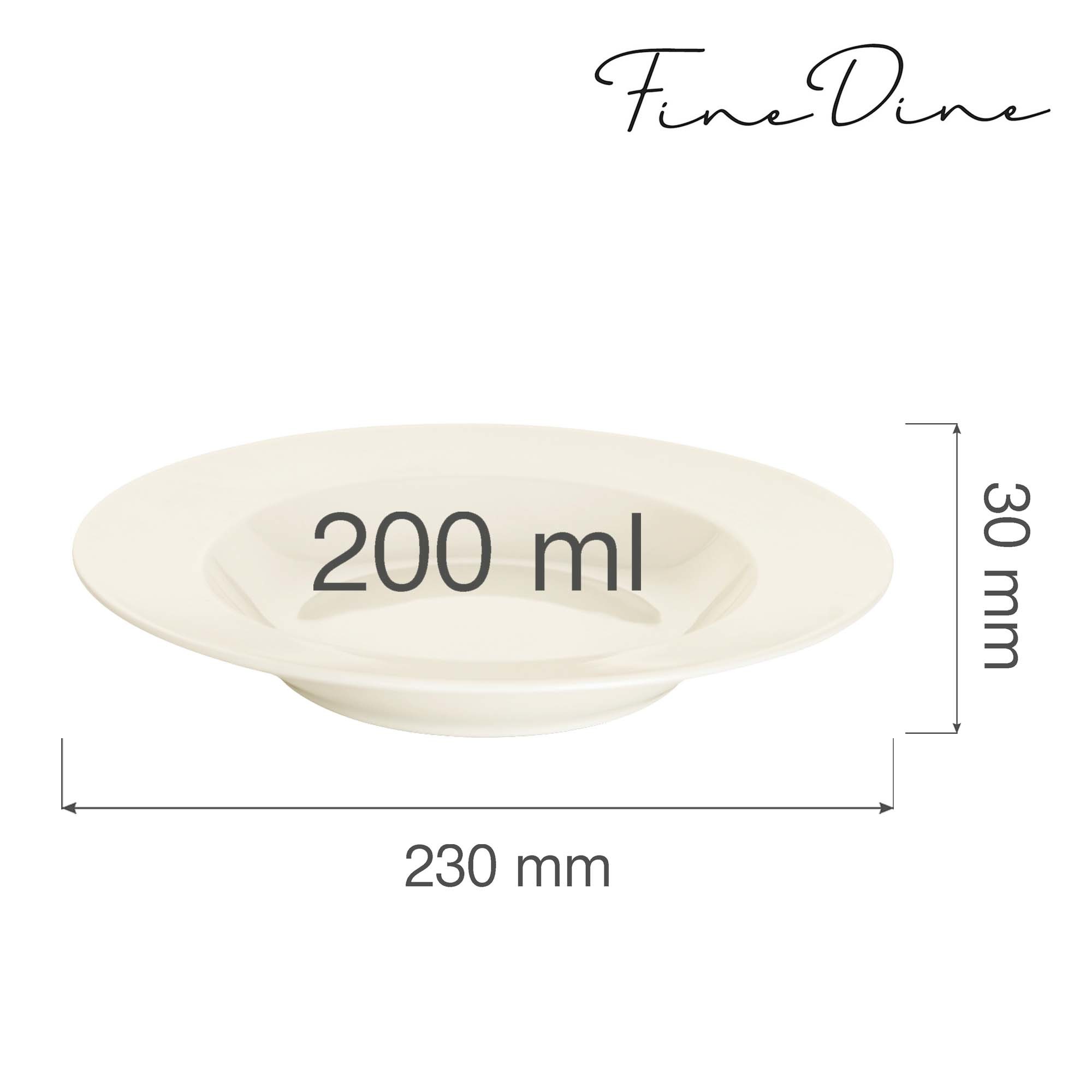 Klasický hlboký tanier Crema — 230 mm