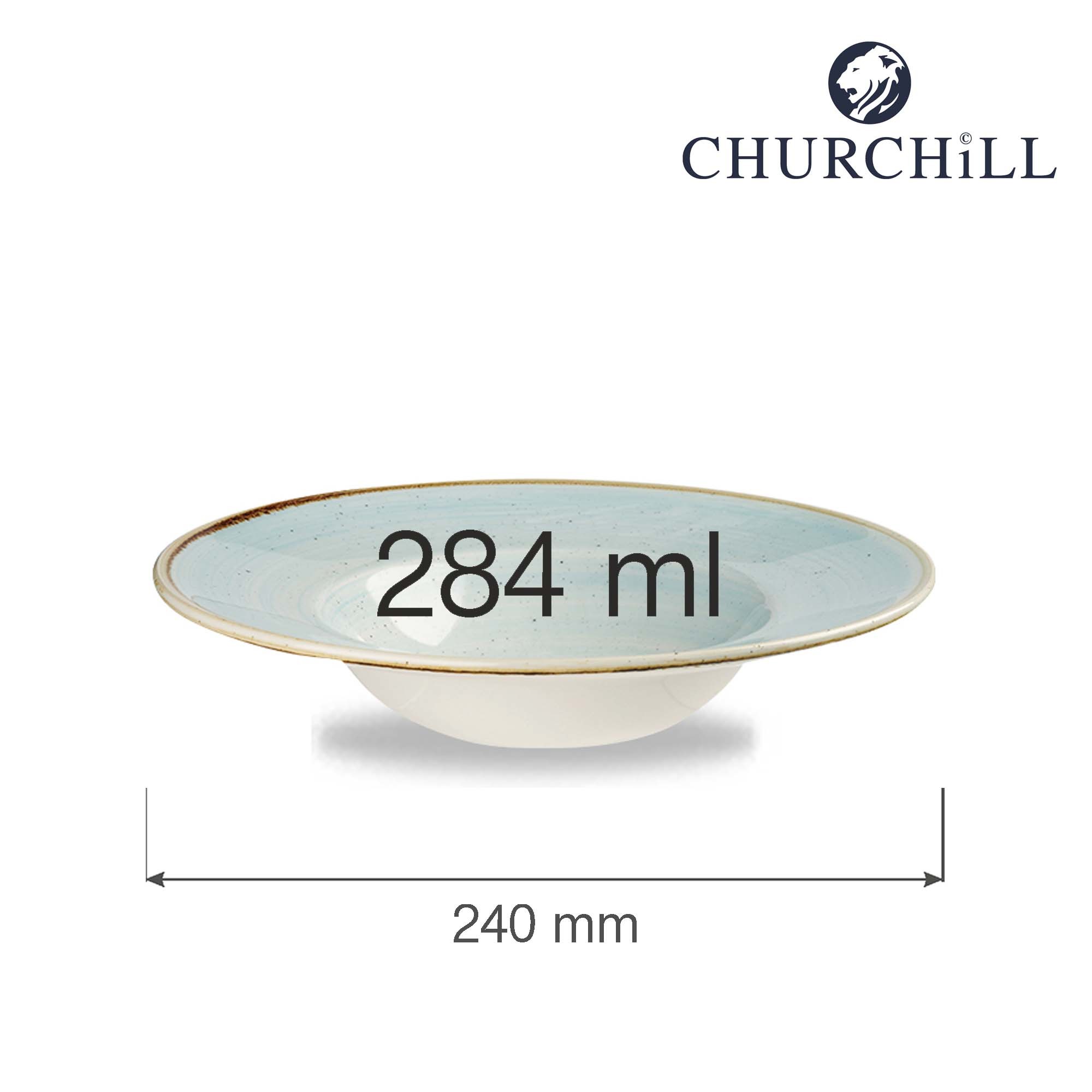 Hlboký polievkový tanier Stonecast Duck Egg Blue, 240 mm, 1 ks