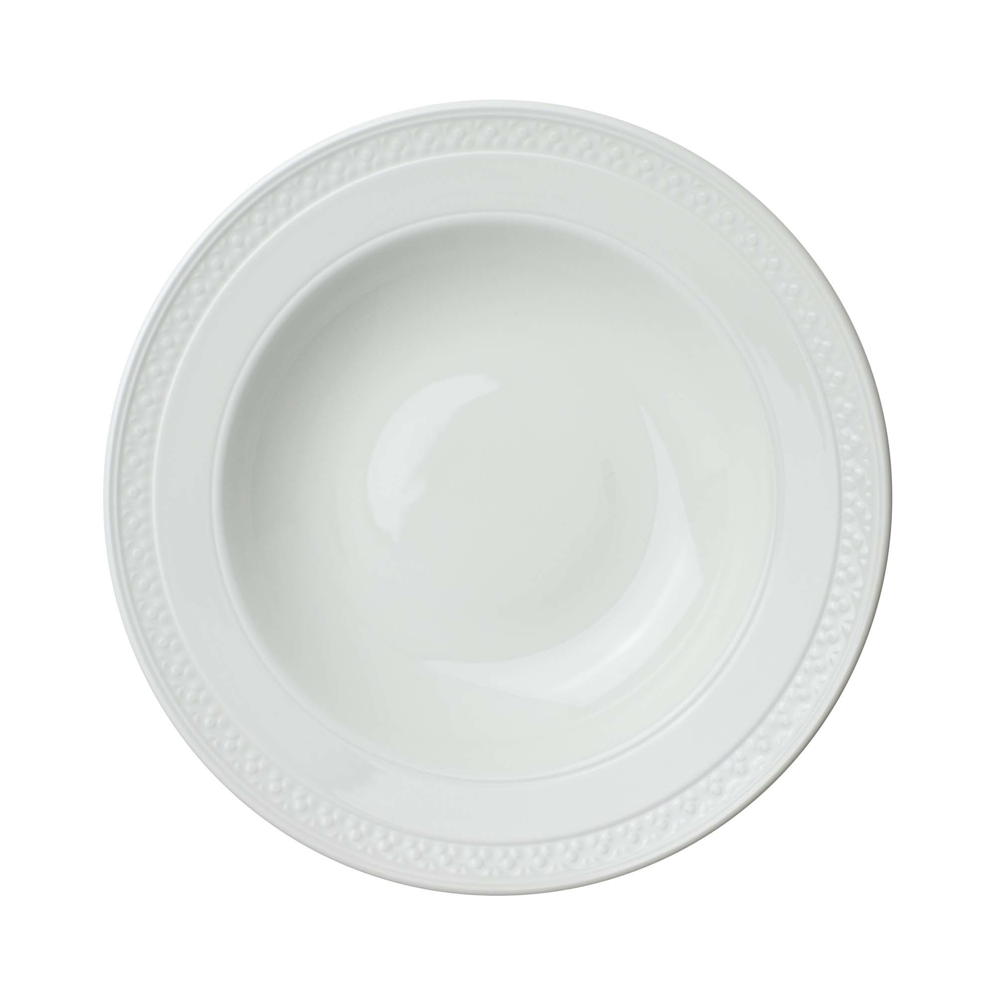 Porcelánový hlboký tanier s okrajom Bead Rimmed, 285 mm, 1 ks – Obrázok 2