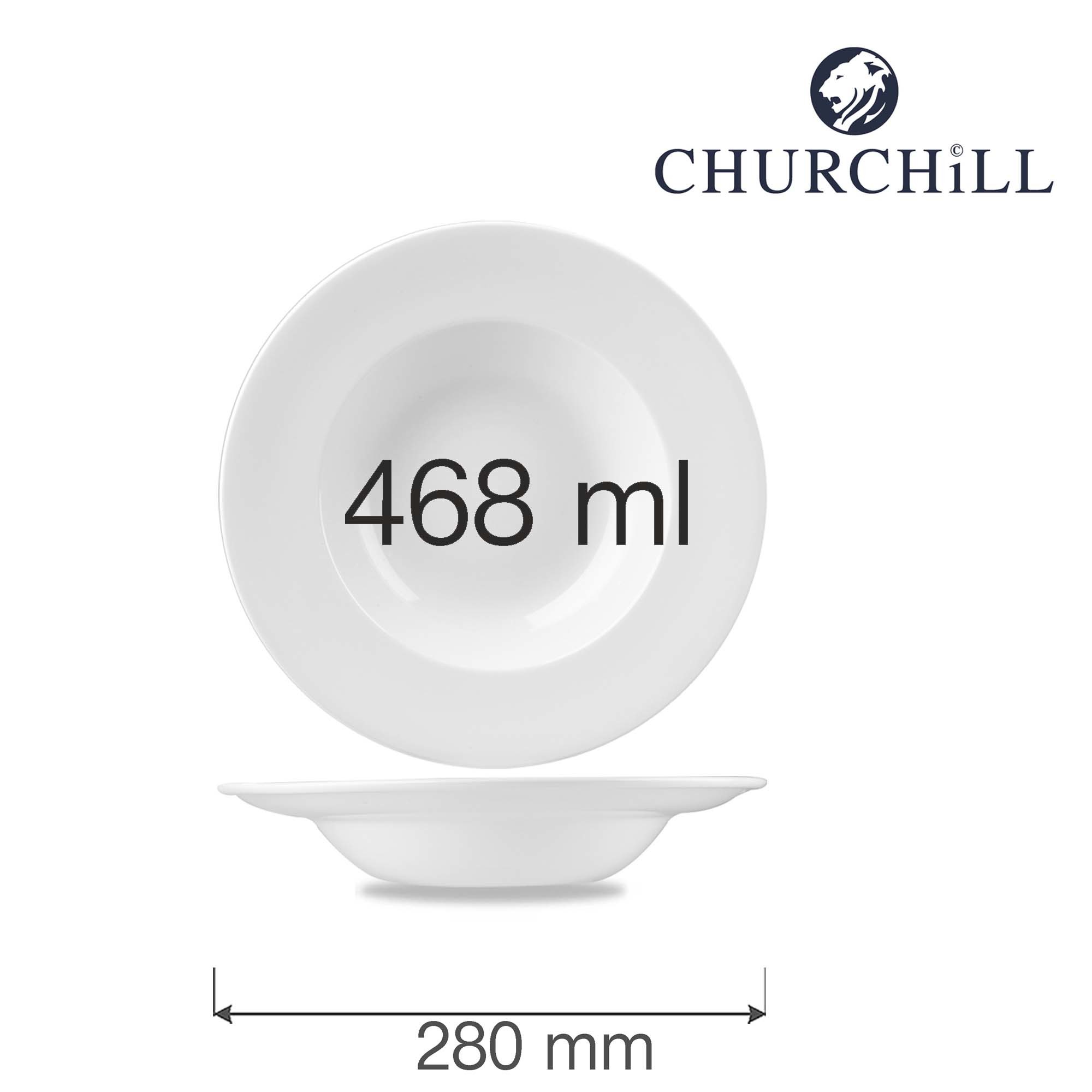 Porcelánový hlboký tanier so širokým okrajom Profile, 468 ml, 280 mm, 1 ks