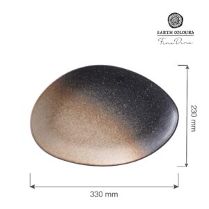 Organicky tvarovaný tanier Moon — 330 mm