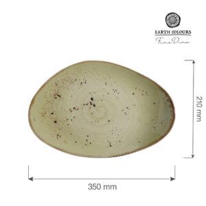 Organicky tvarovaný tanier Olive, 350x210 mm