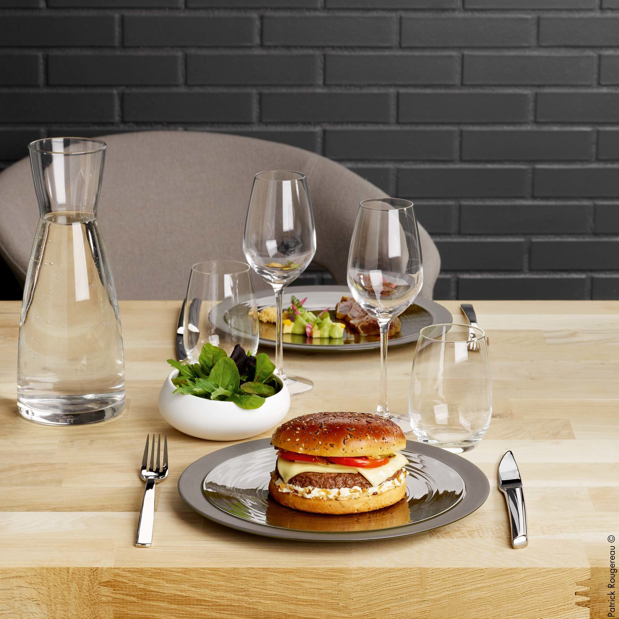 Porcelánový jedálenský tanier plytký Bahia Argile Verte, 260 mm, 1 ks – Obrázok 4