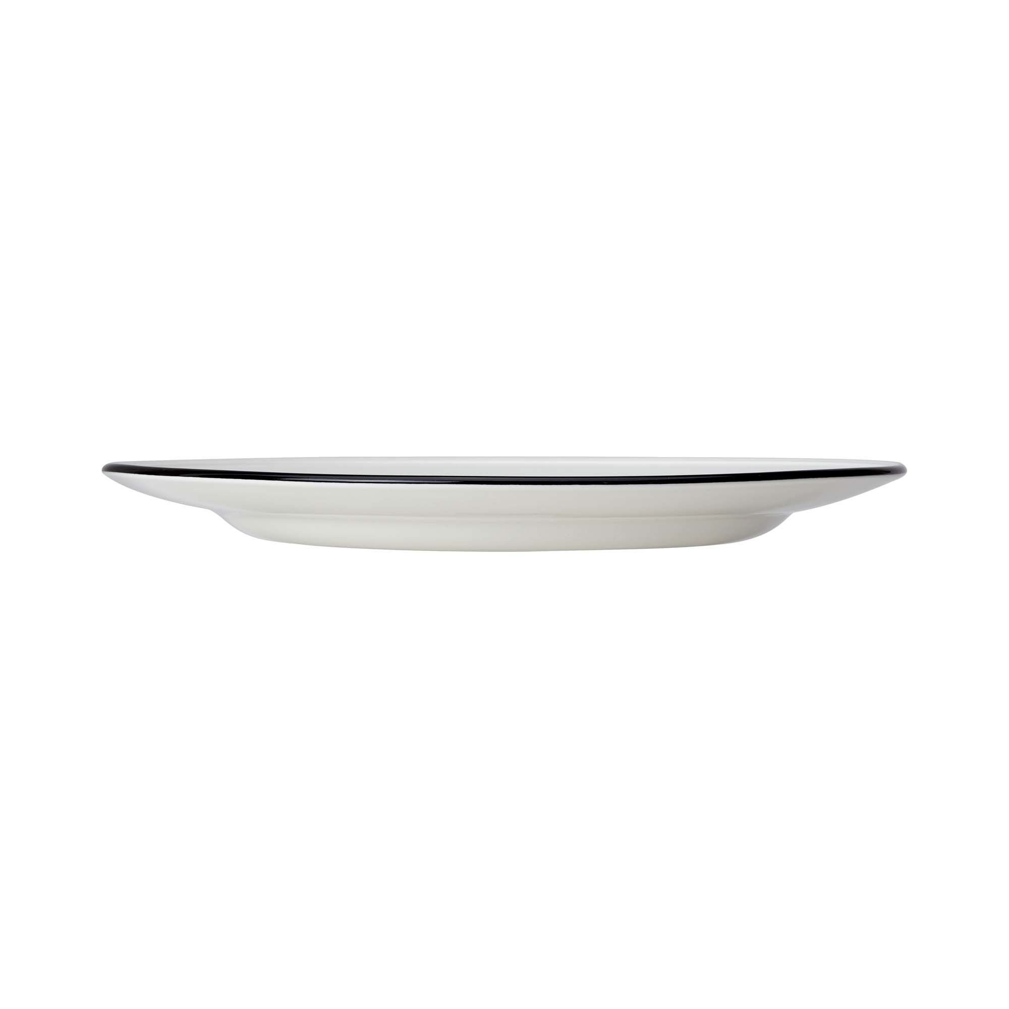 Porcelánový jedálenský tanier plytký Bead Black Band, 285 mm, 1 ks