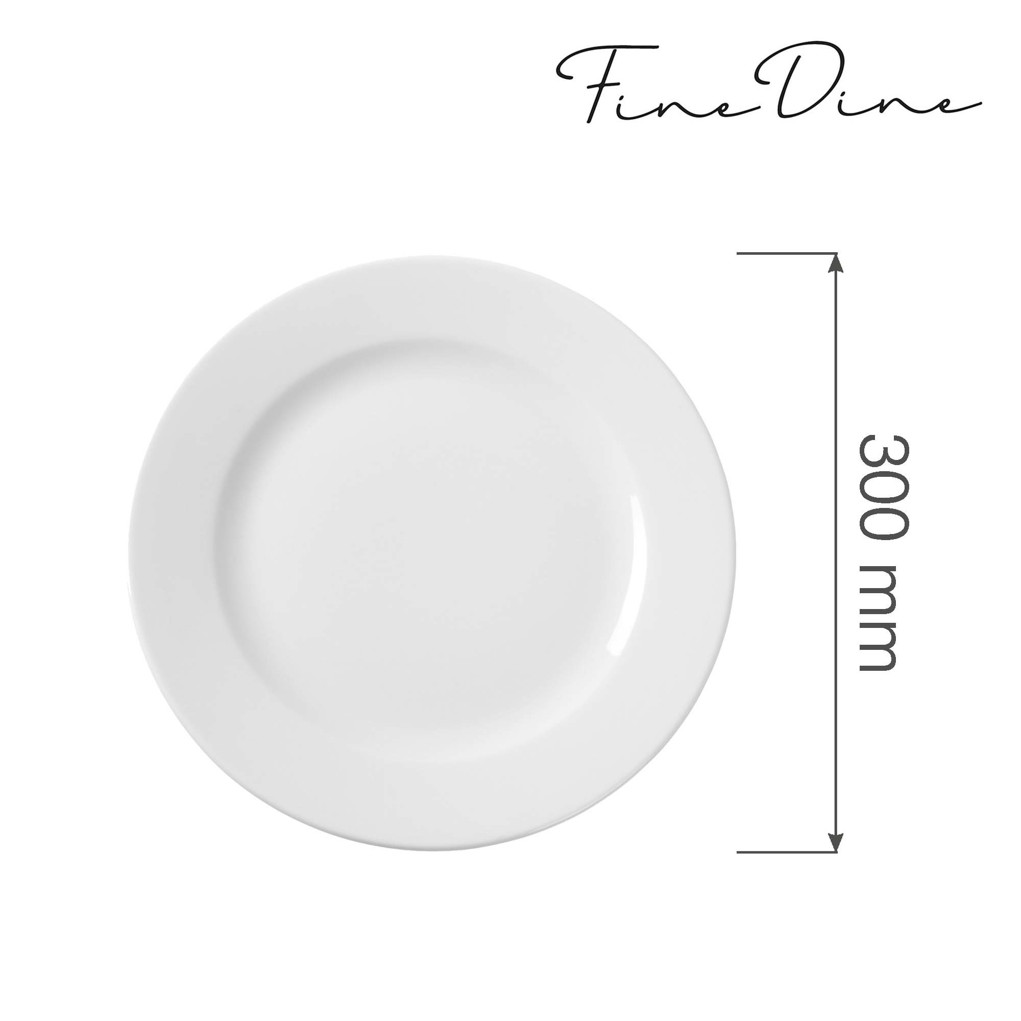 Klasický plytký tanier Bianco — 300 mm
