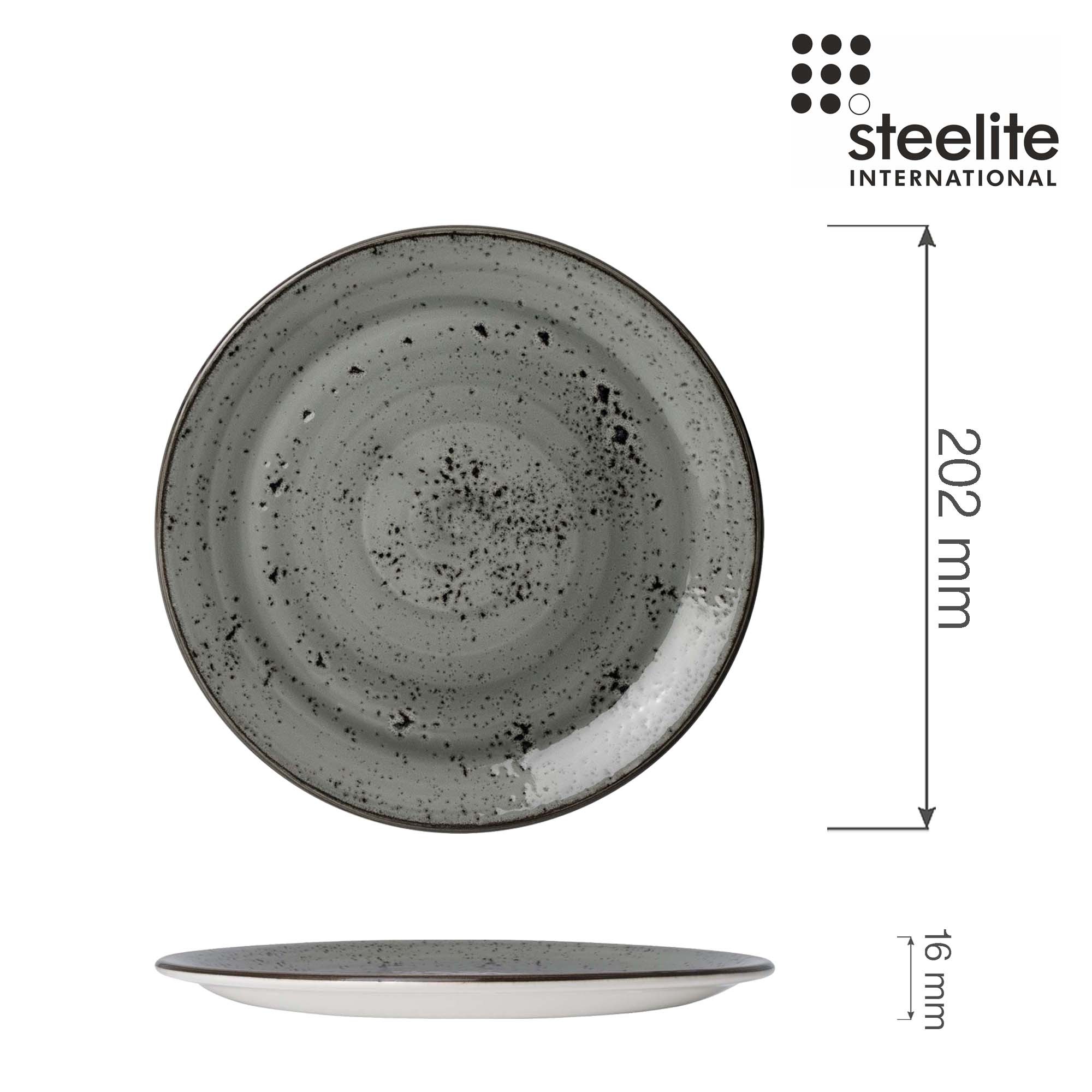 Porcelánový tanier plytký Urban Smoke, 202 mm, 1 ks