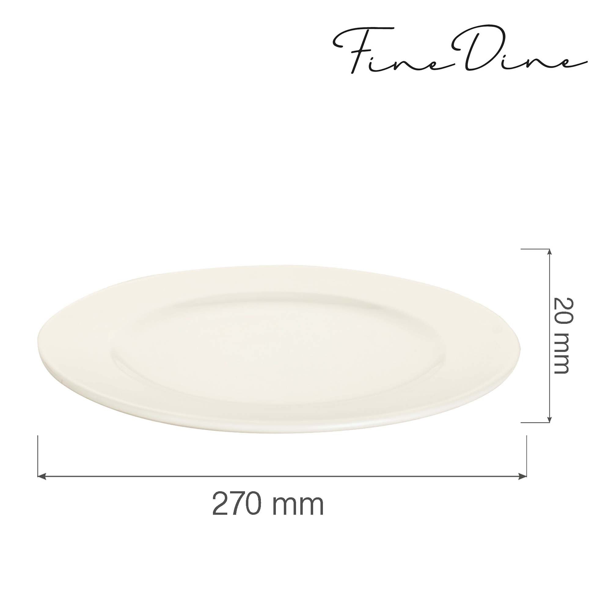 Klasický plytký tanier Crema — 270 mm