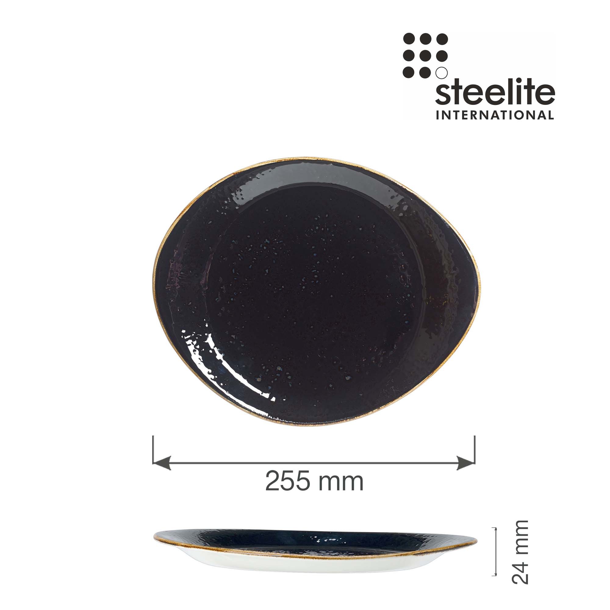 Porcelánový tanier plytký Freestyle Craft Liquorice, 250 mm, 1 ks