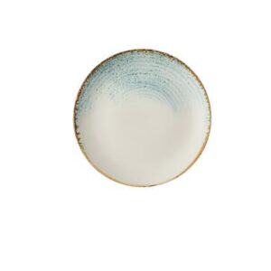Porcelánový jedálenský tanier plytký Homespun Accents Aquamarine, 217 mm, 1 ks