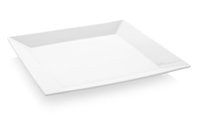 Štvorcový plytký tanier Bianco — 260 mm – Obrázok 2