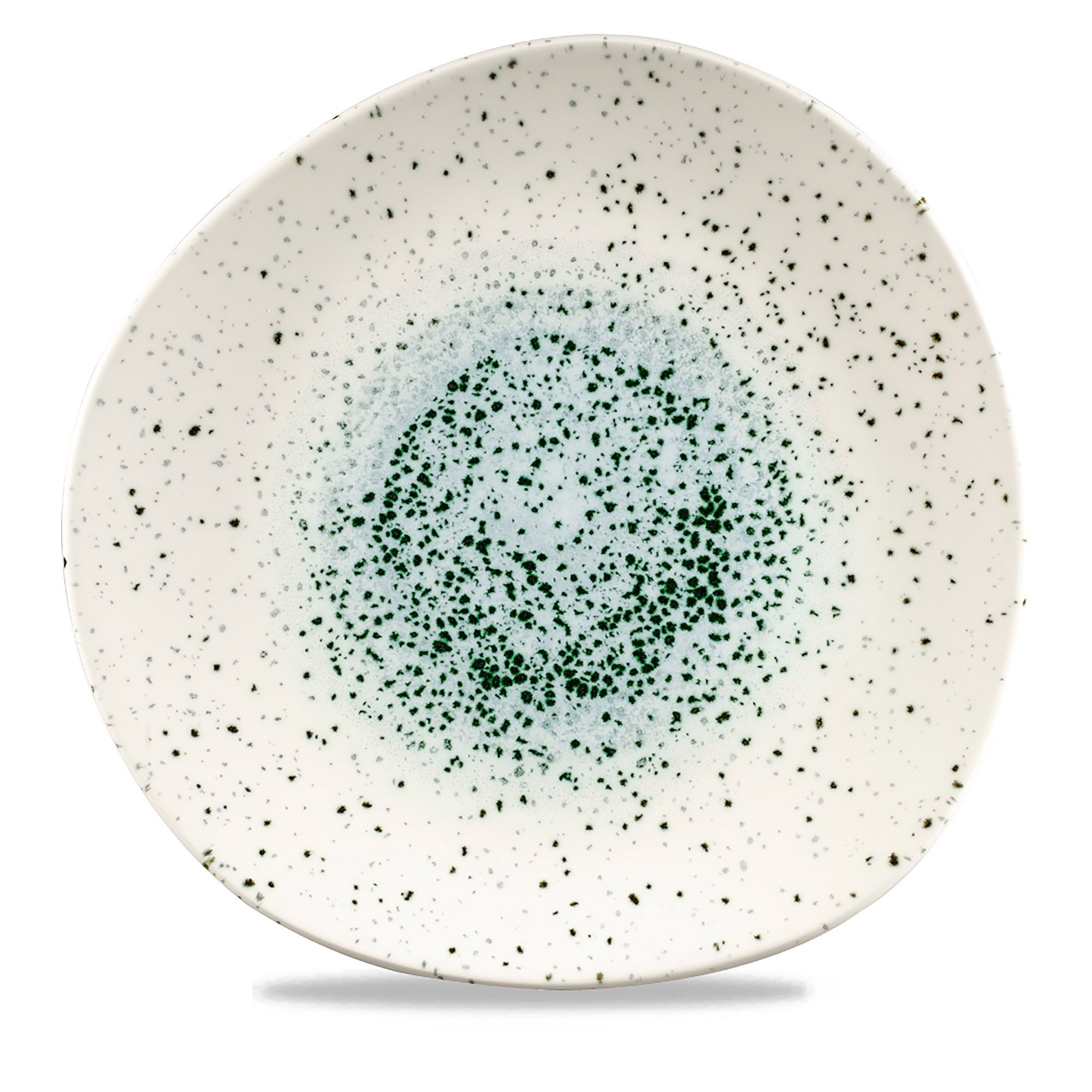 Plytký jedálenský tanier v prírodnom tvare Mineral Green, 210 mm – Obrázok 2
