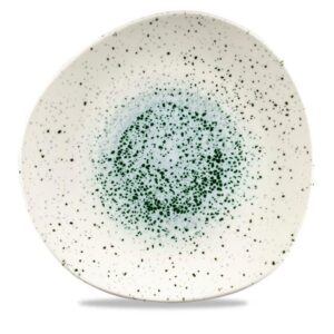 Plytký jedálenský tanier v prírodnom tvare Mineral Green, 210 mm