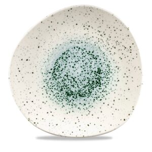 Plytký jedálenský tanier v organickom tvare Mineral Green, 264 mm, 1 ks