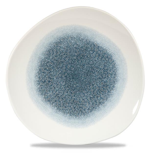 Jedálenský tanier v organickom tvare Raku Topaz Blue, 286 mm, 1 ks – Obrázok 2