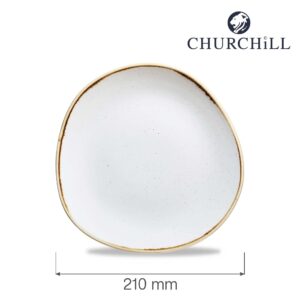 Jedálenský tanier v prírodnom tvare Stonecast Barley White, 210 mm, 1 ks