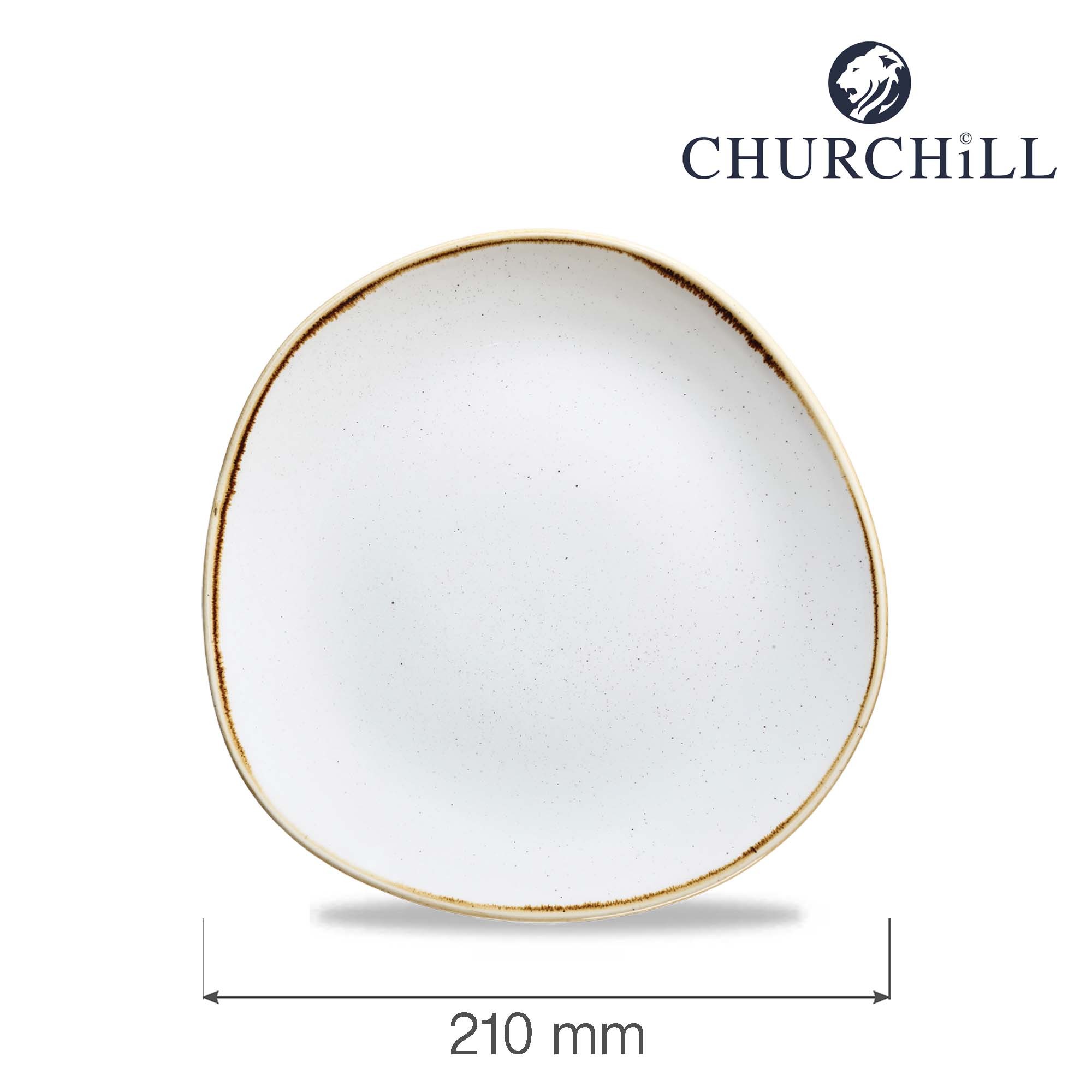 Jedálenský tanier v prírodnom tvare Stonecast Barley White, 210 mm, 1 ks