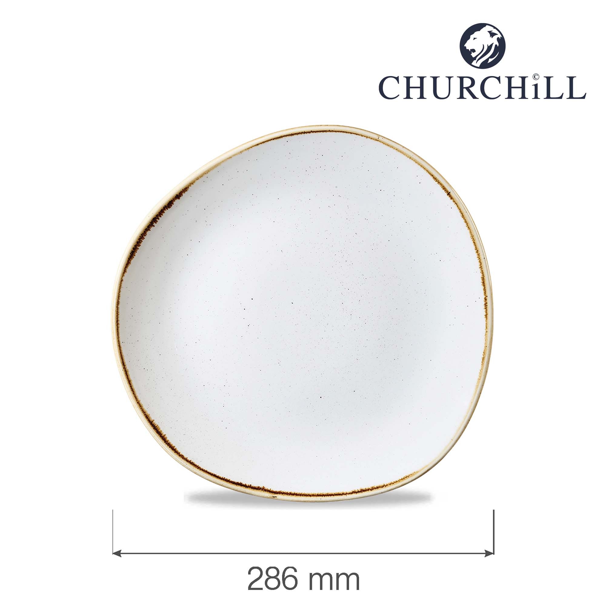 Jedálenský tanier v prírodnom tvare Stonecast Barley White, 286 mm