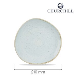 Jedálenský tanier v prírodnom tvare Stonecast Duck Egg Blue, 210 mm, 1 ks