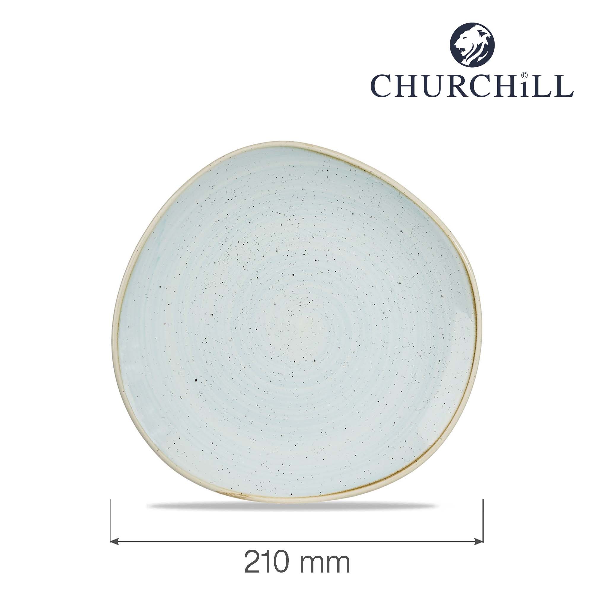 Jedálenský tanier v prírodnom tvare Stonecast Duck Egg Blue, 210 mm, 1 ks