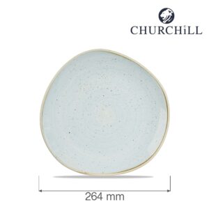 Jedálenský tanier v prírodnom tvare Stonecast Duck Egg Blue, 264 mm, 1 ks