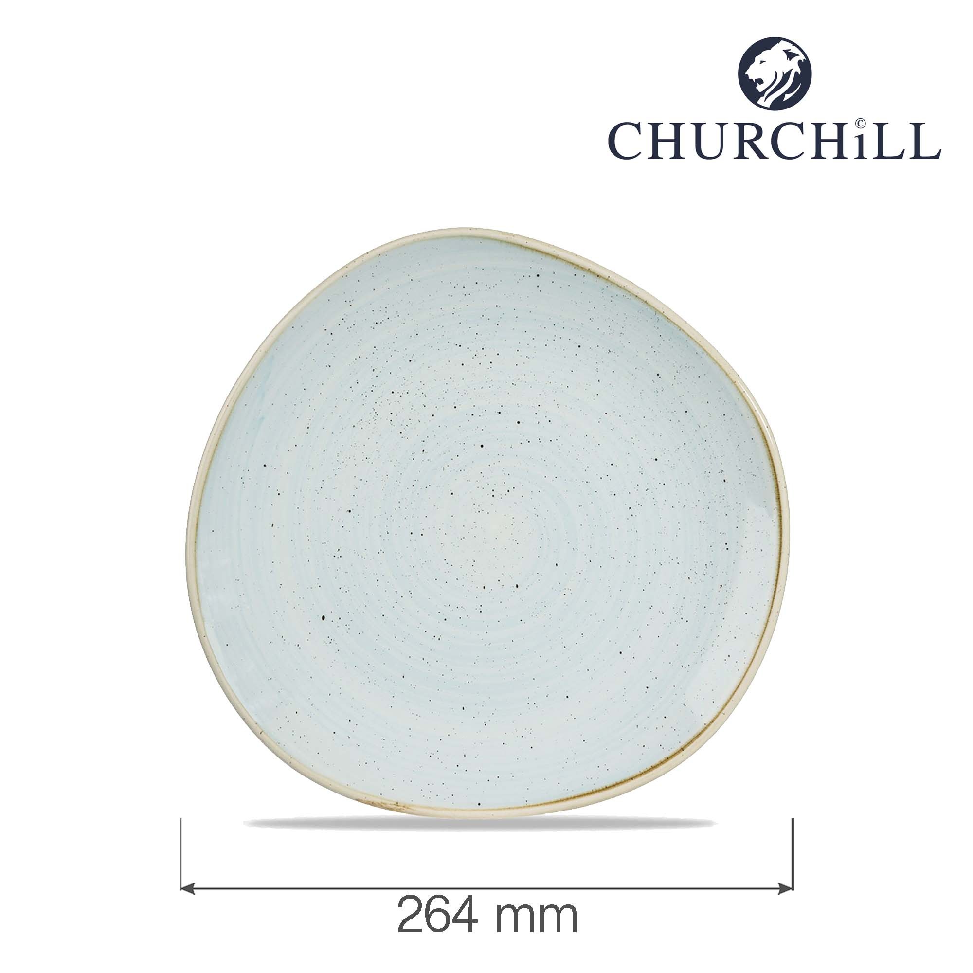 Jedálenský tanier v prírodnom tvare Stonecast Duck Egg Blue, 264 mm, 1 ks
