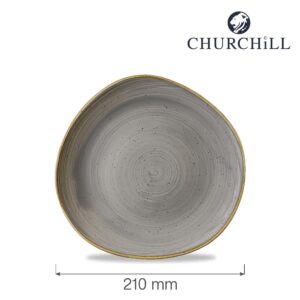 Jedálenský tanier v prírodnom tvare Stonecast Peppercorn Grey, 210 mm, 1 ks