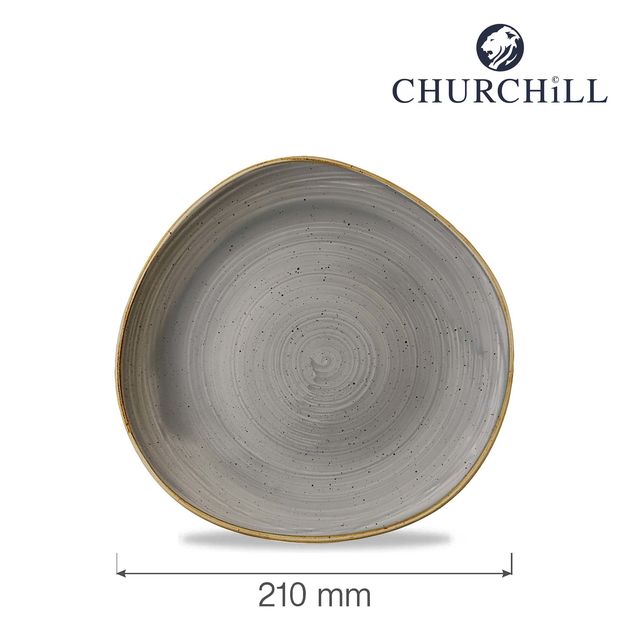 Jedálenský tanier v prírodnom tvare Stonecast Peppercorn Grey, 210 mm, 1 ks