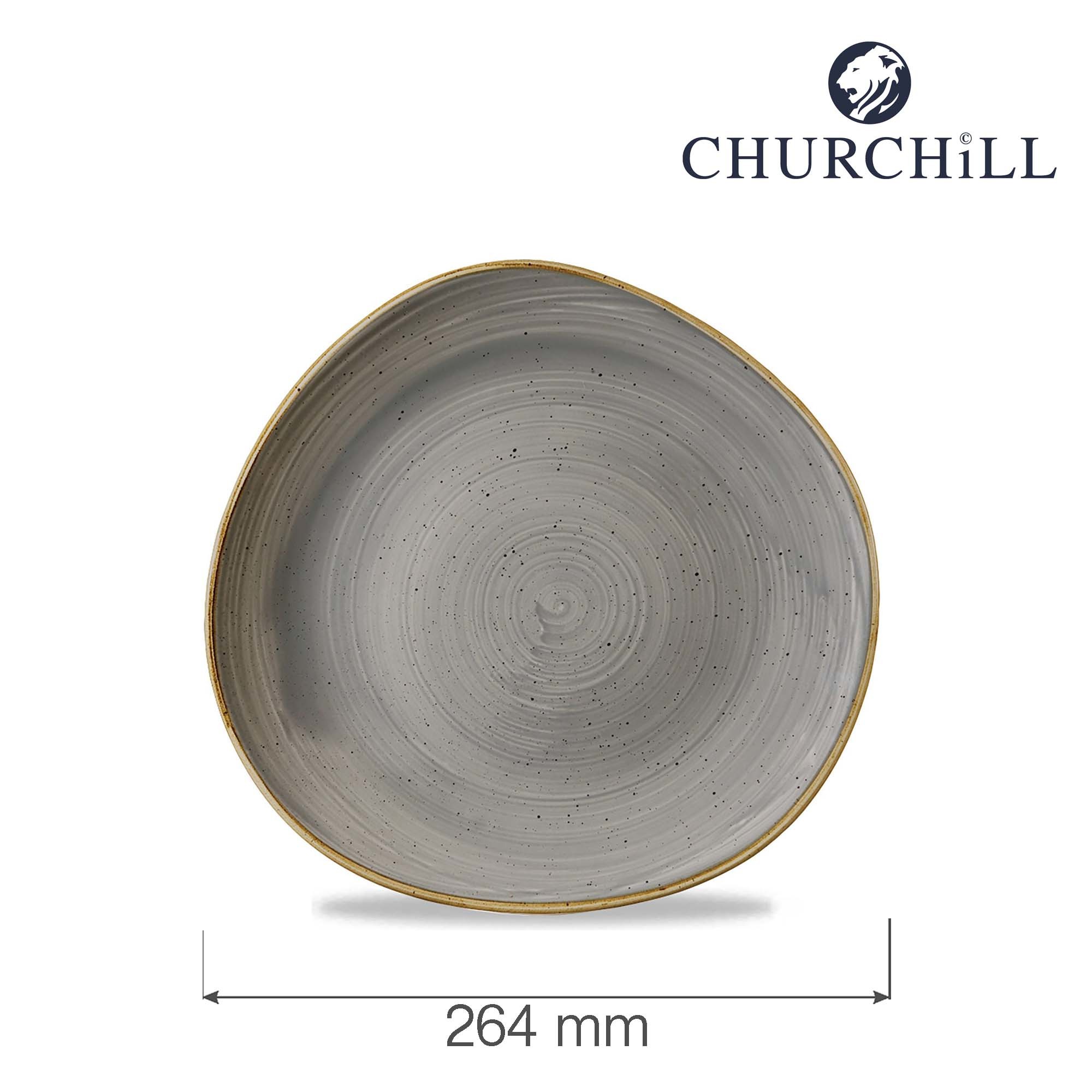 Jedálenský tanier v prírodnom tvare Stonecast Peppercorn Grey, 264 mm, 1 ks